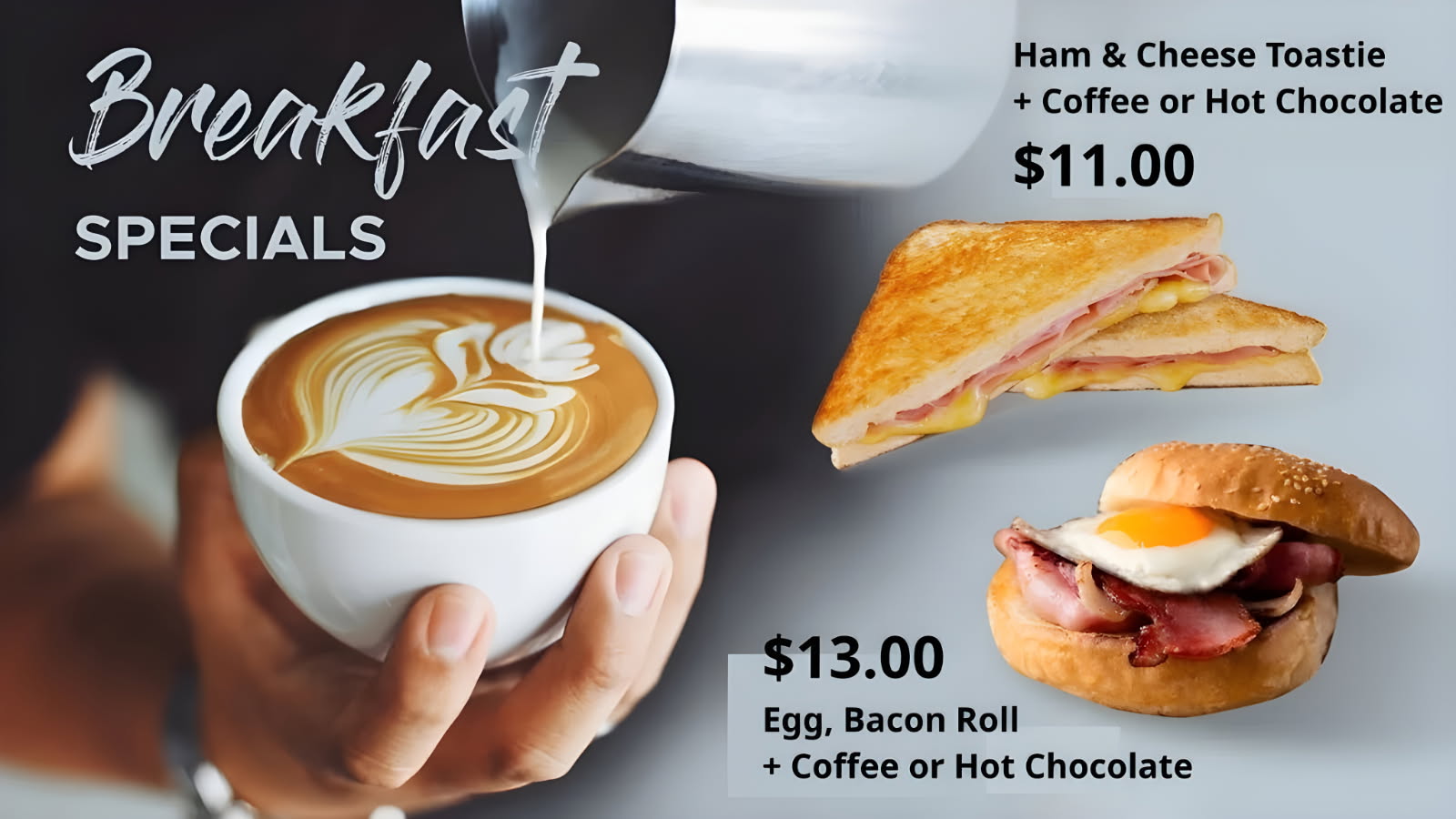 Breakfast specials sign